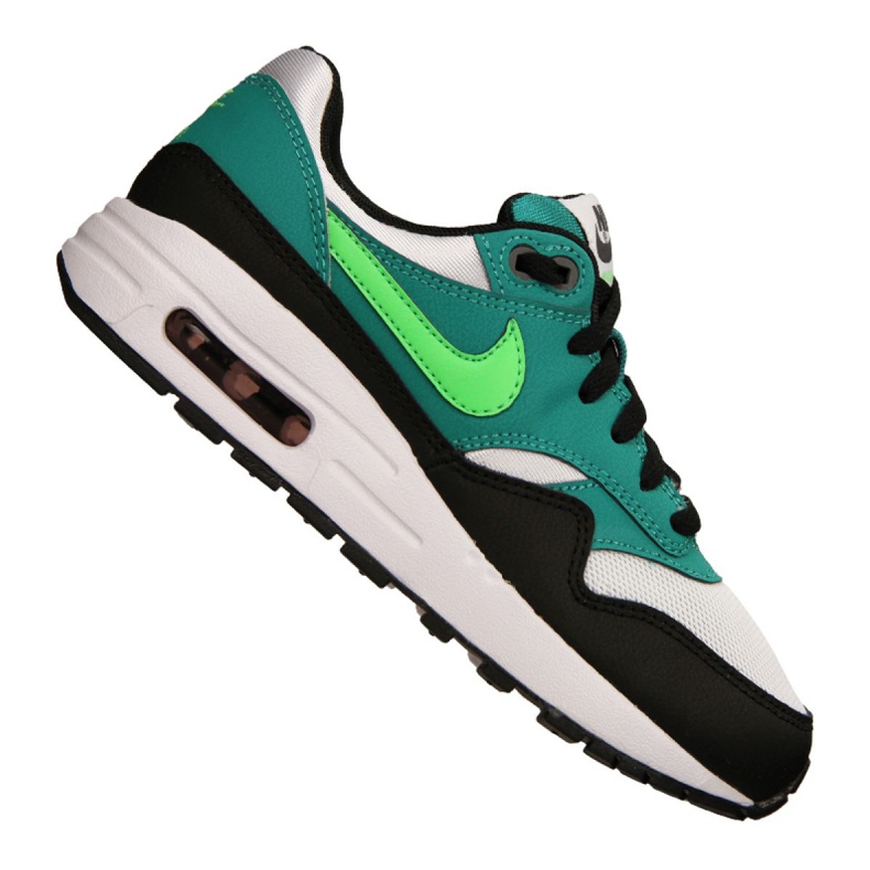 Nike Air Max 1 Gs Jr 807602-111 Schuhe schwarz mehrfarbig grün