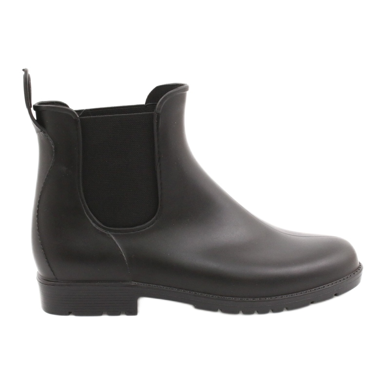 American Club Frauen schwarze Stiefel, Matte Boots Kal15/22