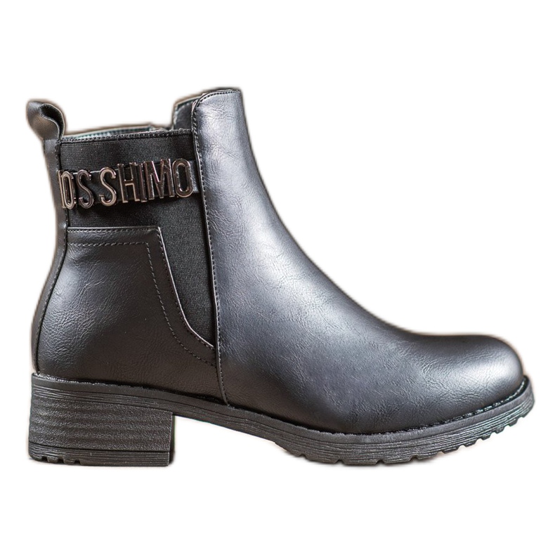 Super Me Modische Stiefel aus Öko-Leder schwarz