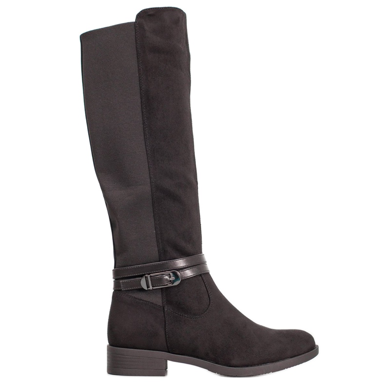 Super Me Elegante Stiefel mit Schnalle schwarz