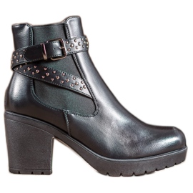 SHELOVET Stiefel auf der Plattform mit Jets schwarz