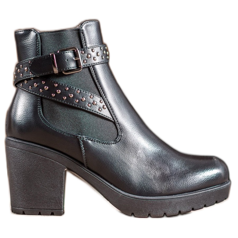 SHELOVET Stiefel auf der Plattform mit Jets schwarz