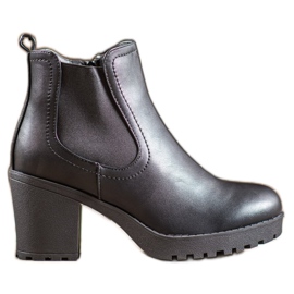 Bella Paris Stiefel auf der Plattform am Reißverschluss schwarz