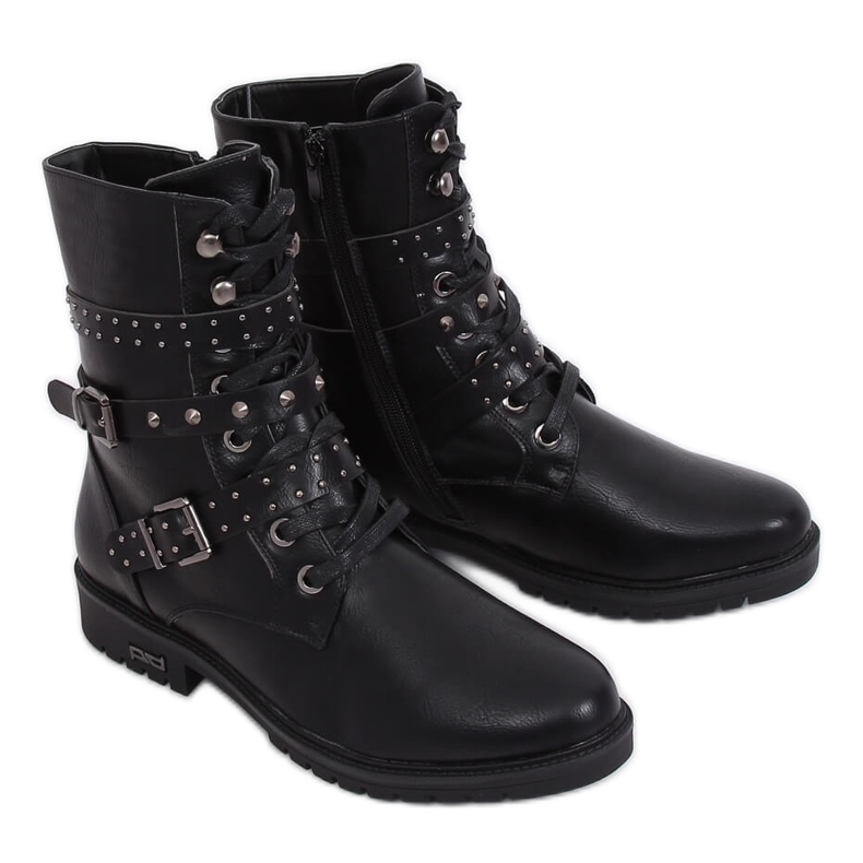 Schwarze Militärstiefel 1952-11 Schwarz
