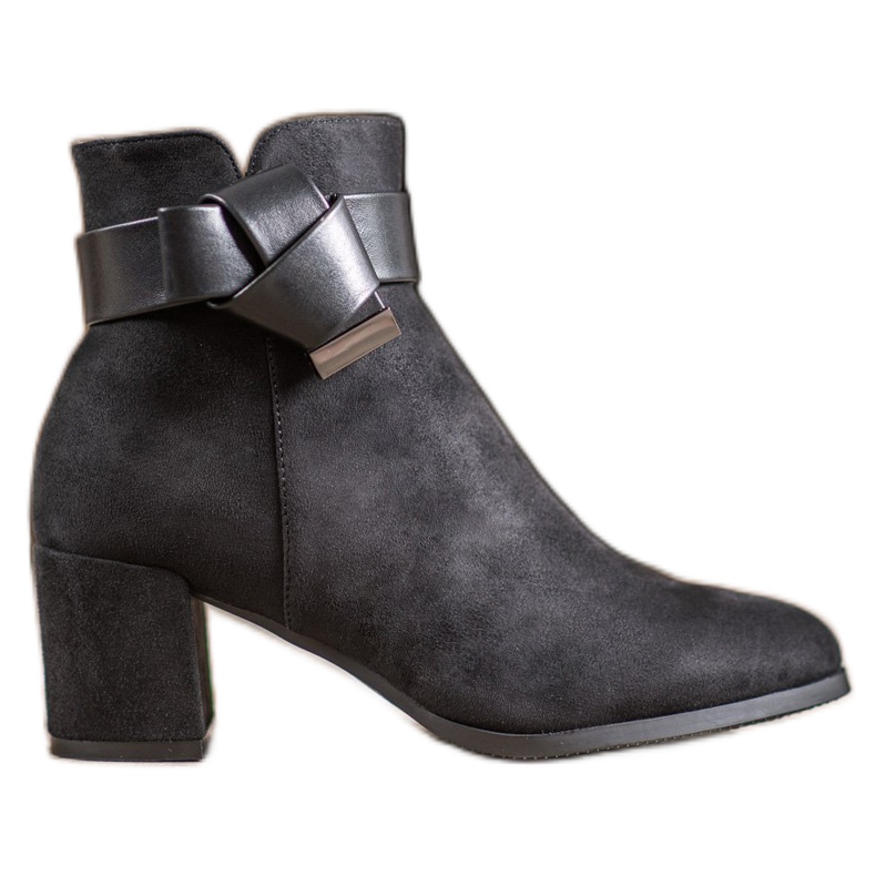 SHELOVET Elegante Stiefel mit Schleife schwarz