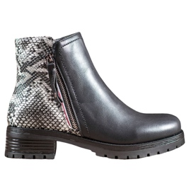 SHELOVET Arbeiter auf der Snake Print-Plattform schwarz