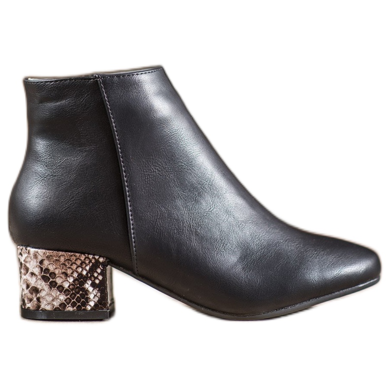 Weide Elegante Stiefel mit Schlangenprint schwarz mehrfarbig