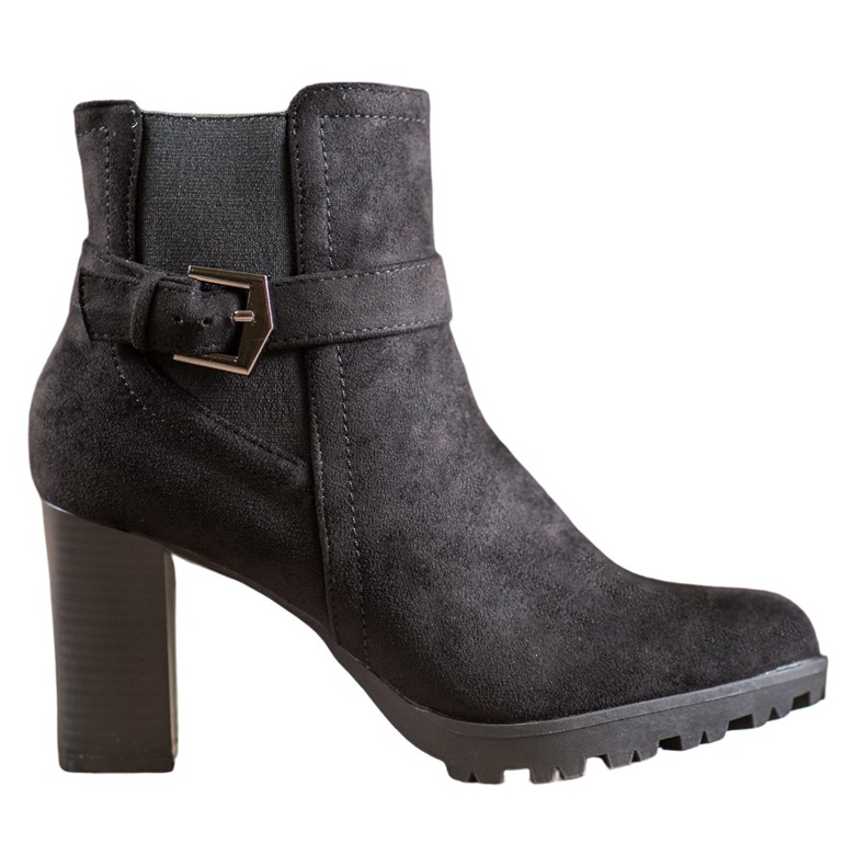 SHELOVET Wildlederstiefeletten auf der Plattform schwarz