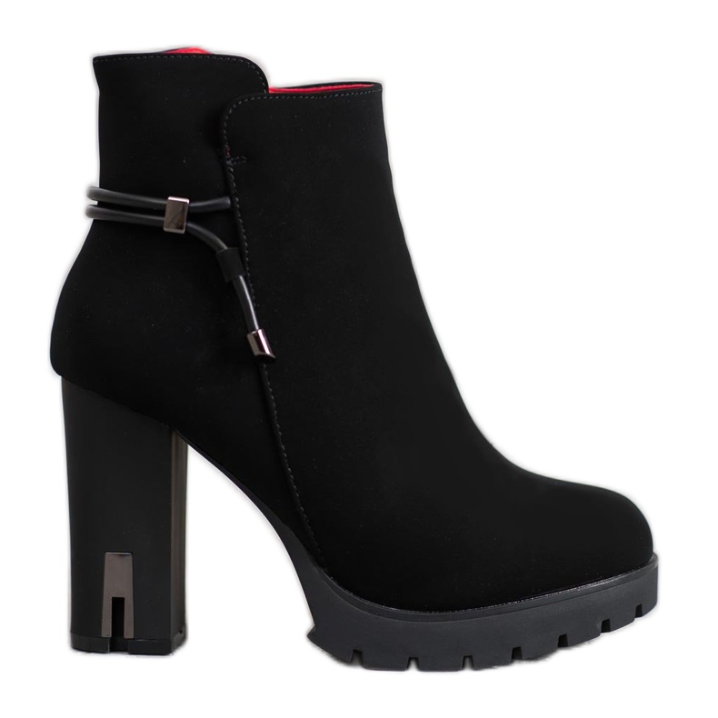 SHELOVET Textilstiefeletten auf der Plattform schwarz