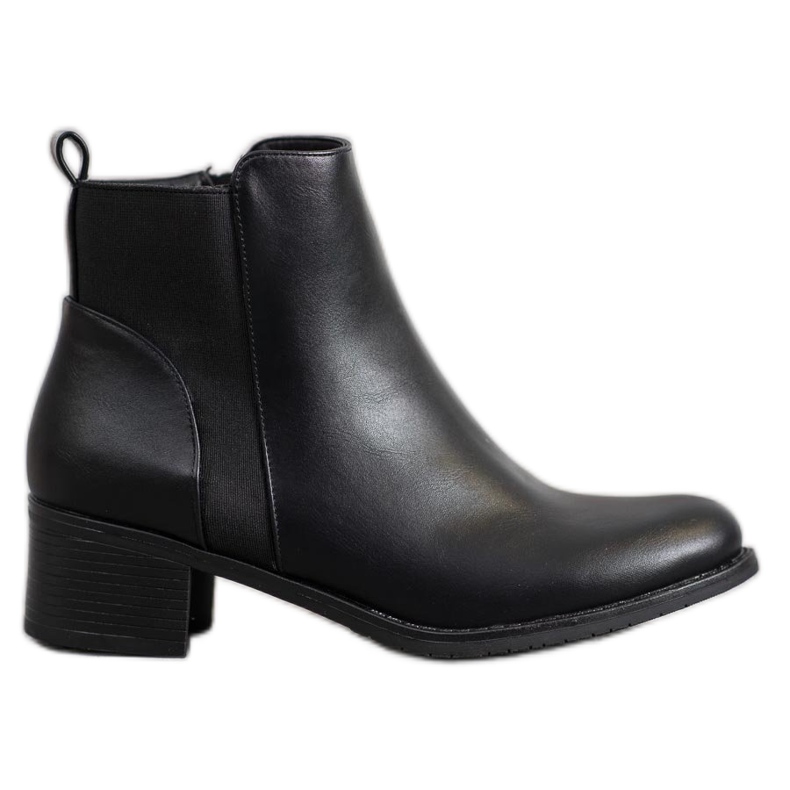 SHELOVET Klassische schwarze Stiefel