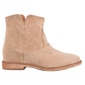 Bella Paris Cowboystiefel aus Wildleder beige
