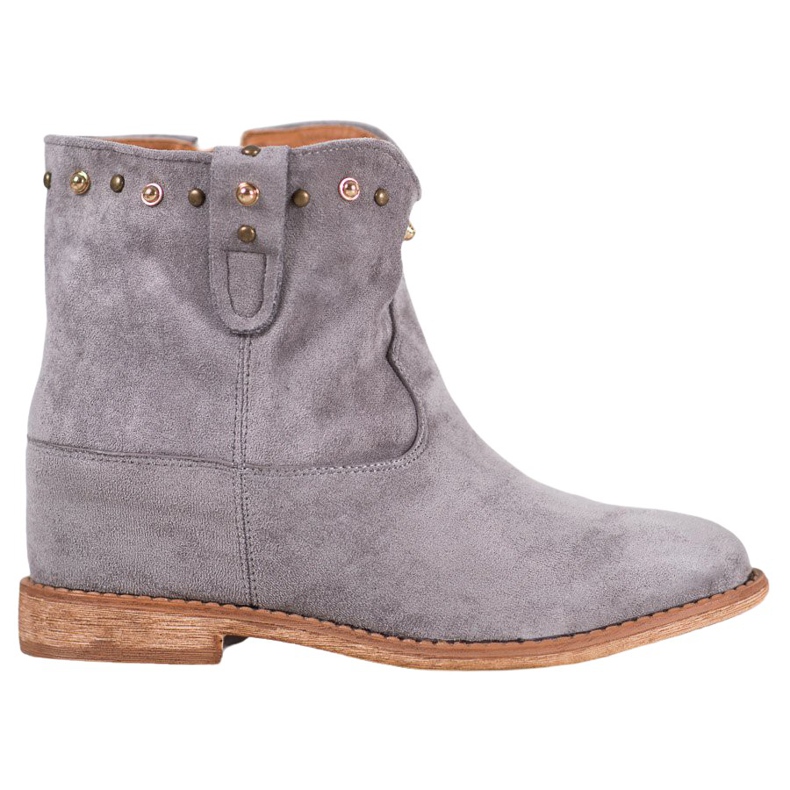 Bella Paris Cowboystiefel aus Wildleder mit Jets grau