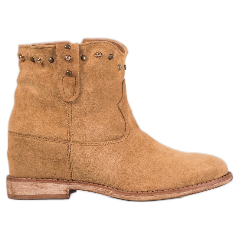 Bella Paris Cowboystiefel aus Wildleder mit Jets braun