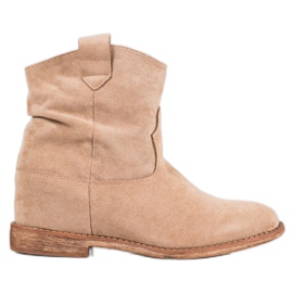 Bella Paris Cowboystiefel auf einem Keil mehrfarbig