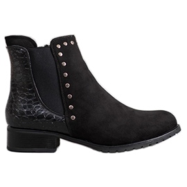 SHELOVET Modische schwarze Stiefel