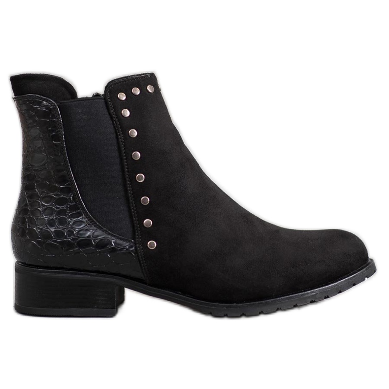 SHELOVET Modische schwarze Stiefel