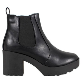 Weide Modische Chelsea-Stiefel schwarz