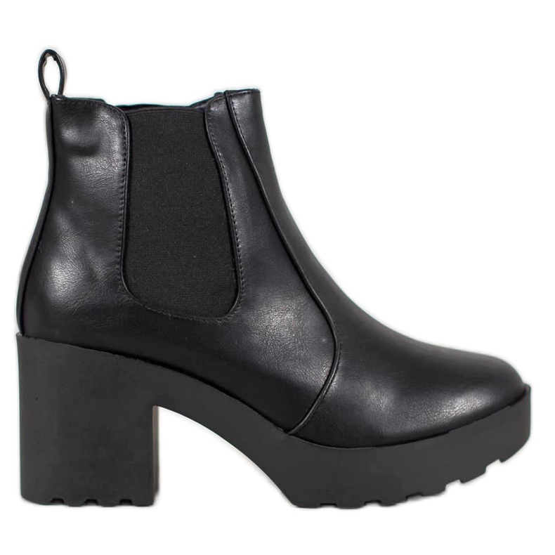 Weide Modische Chelsea-Stiefel schwarz