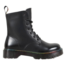 Bella Paris Geschnürte Arbeiter schwarz