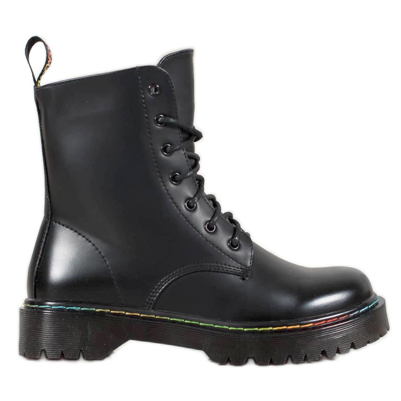 Bella Paris Geschnürte Arbeiter schwarz