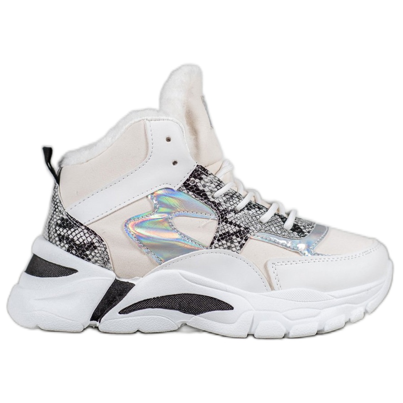 Bella Paris Sneaker mit Holo-Effekt weiß mehrfarbig