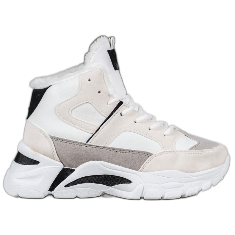 Bella Paris Turnschuhe mit Fell weiß mehrfarbig