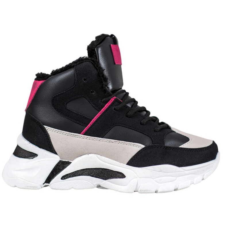 Bella Paris Turnschuhe mit Fell schwarz mehrfarbig