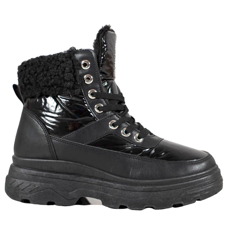 Bella Paris Sneakers mit Schaffell schwarz