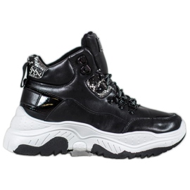 Bella Paris Modische Sneaker zum Schnüren schwarz