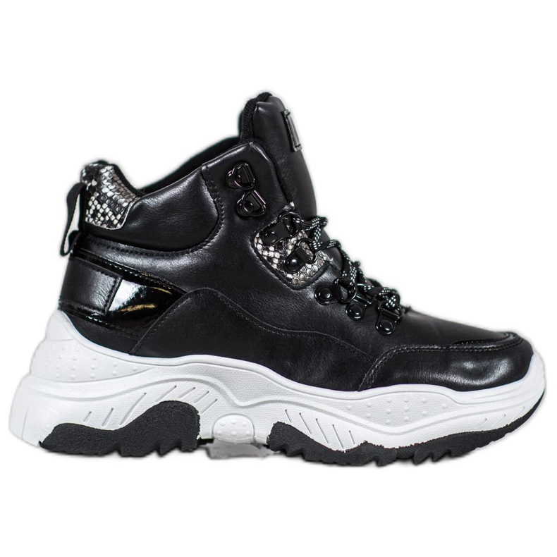 Bella Paris Modische Sneaker zum Schnüren schwarz