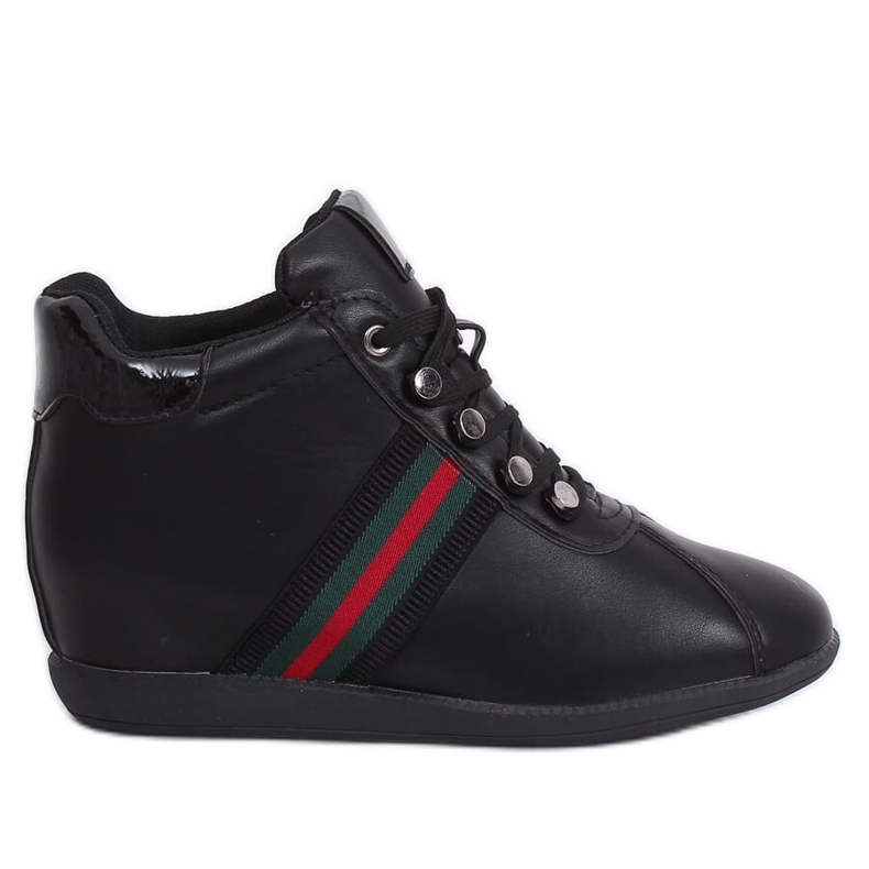 Schwarze Schuhe auf einem versteckten Keil K1833909 Negro