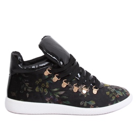Sneakers aus Samt K1834206 Flores schwarz mehrfarbig