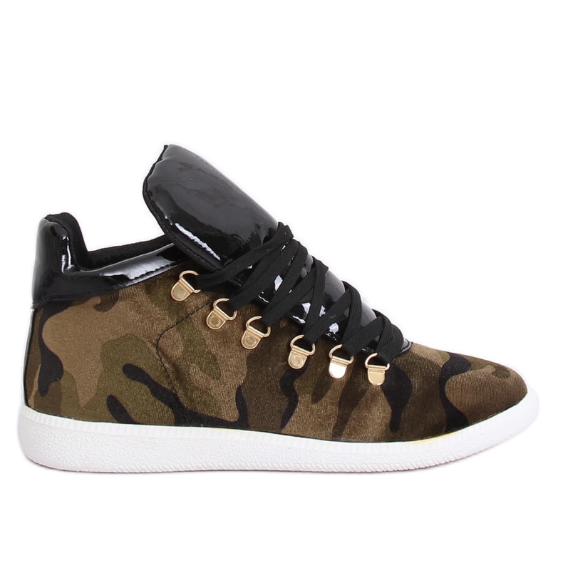 Sneakers aus Samt K1834206 Camuflaje mehrfarbig grün