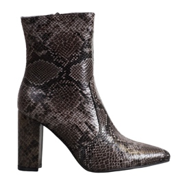 Seastar Stiefel mit Schlangenprint braun mehrfarbig