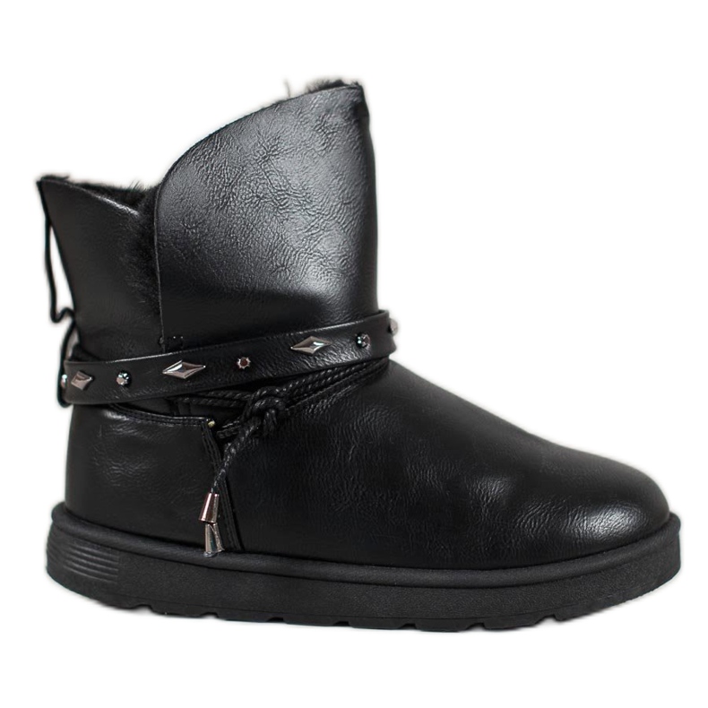 SHELOVET Mukluki mit Öko-Leder schwarz