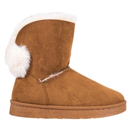 SHELOVET Warmes Wildleder Mukluki braun