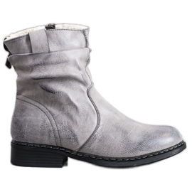 Super Me Warme Cowboystiefel grau