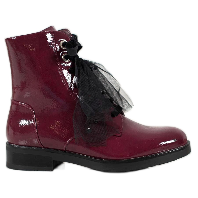 SHELOVET Lackierte Öko-Leder-Arbeiter rot