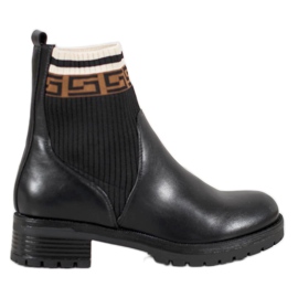 Gogo Slip-On-Stiefel aus Öko-Leder schwarz