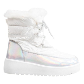 Bella Paris Modische Schneestiefel weiß