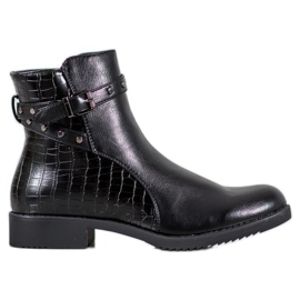 J. Star Warme schwarze Stiefel