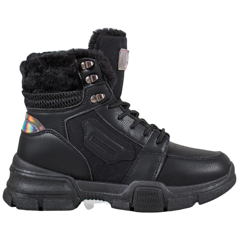 SHELOVET Sportschuhe mit Holo-Effekt schwarz