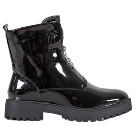 SHELOVET Lackierte Öko-Leder-Arbeiter schwarz