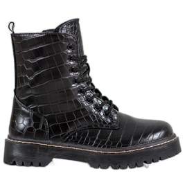 SHELOVET Modische Arbeiter mit Öko-Leder schwarz