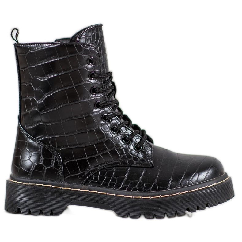 SHELOVET Modische Arbeiter mit Öko-Leder schwarz