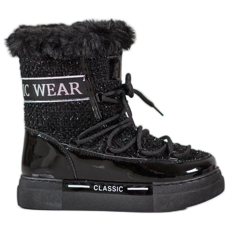 Bella Paris Modische klassische Schneestiefel schwarz