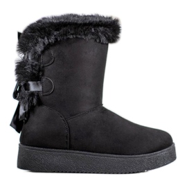 SHELOVET Mukluki mit Schleife schwarz