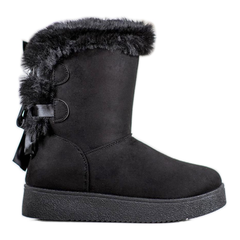 SHELOVET Mukluki mit Schleife schwarz