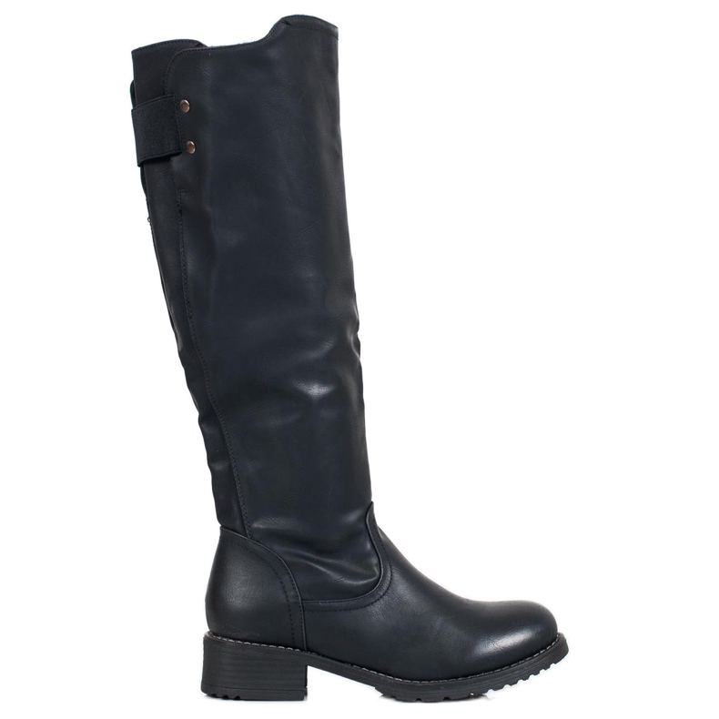 SHELOVET Klassische Stiefel mit Öko-Leder schwarz