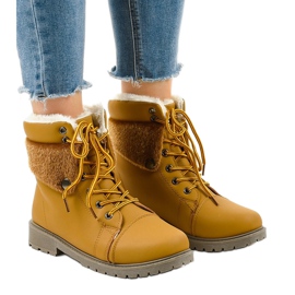 Camel isolierte Stiefel mit Schaffellmantel 20697 braun